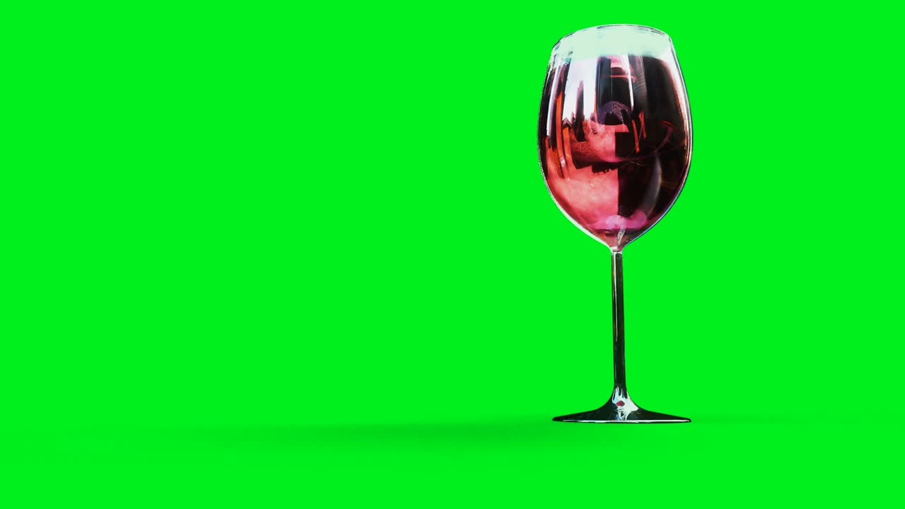 white generic 3d car crashes into alcholol bottle. Sober driver concept. Green screen 4k animation.