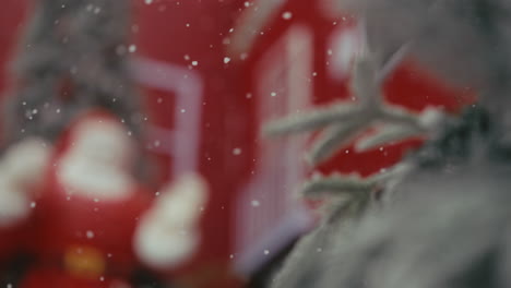 christmas scene with snow
