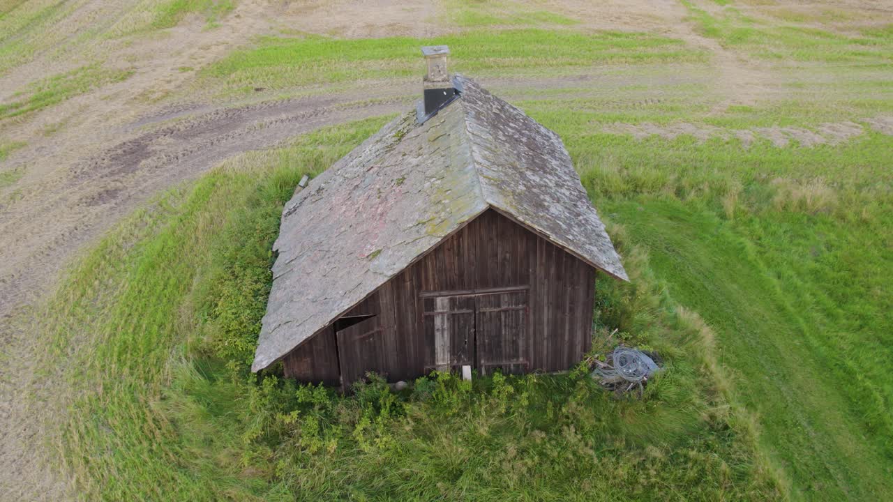 Historic Blacksmith Shop in Dalsland, Sweden, Drone Orbiting