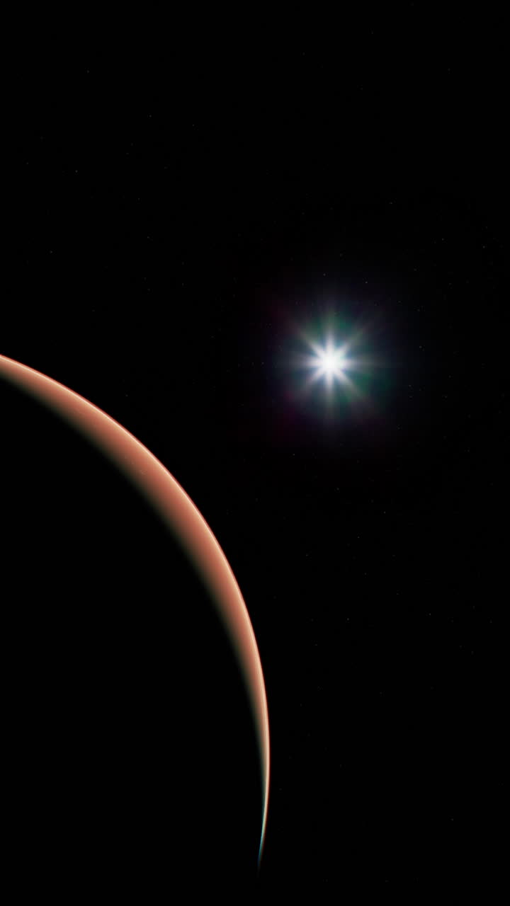 A Planet and Star in Space
