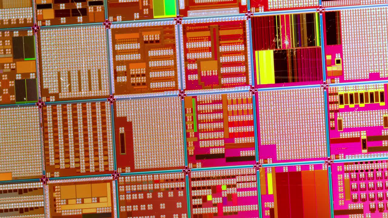 primer plano de un microchip