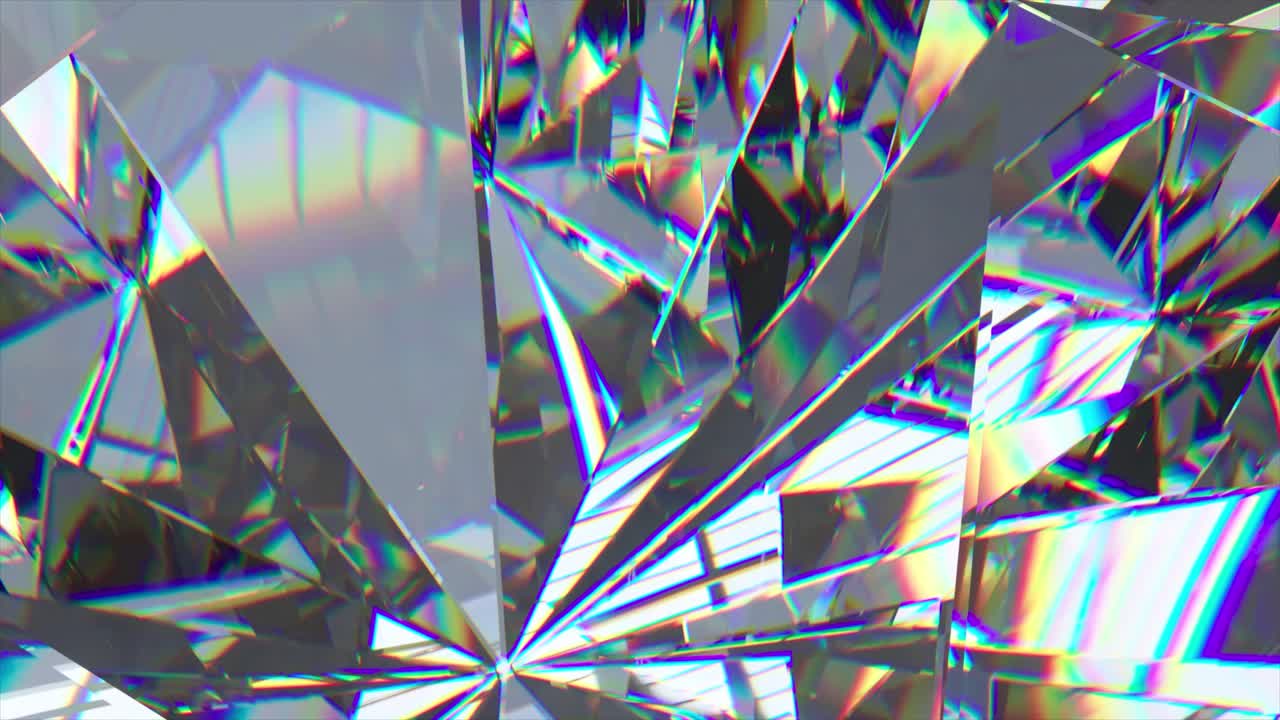 vista de cerca de un diamante con facetas