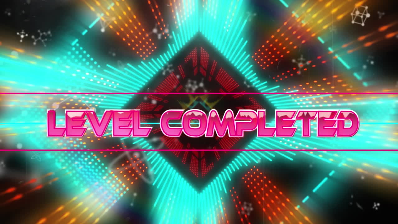 디지털 반 ⁇ 이는 추상 공간에서 완료 된 레벨의 애니메이션