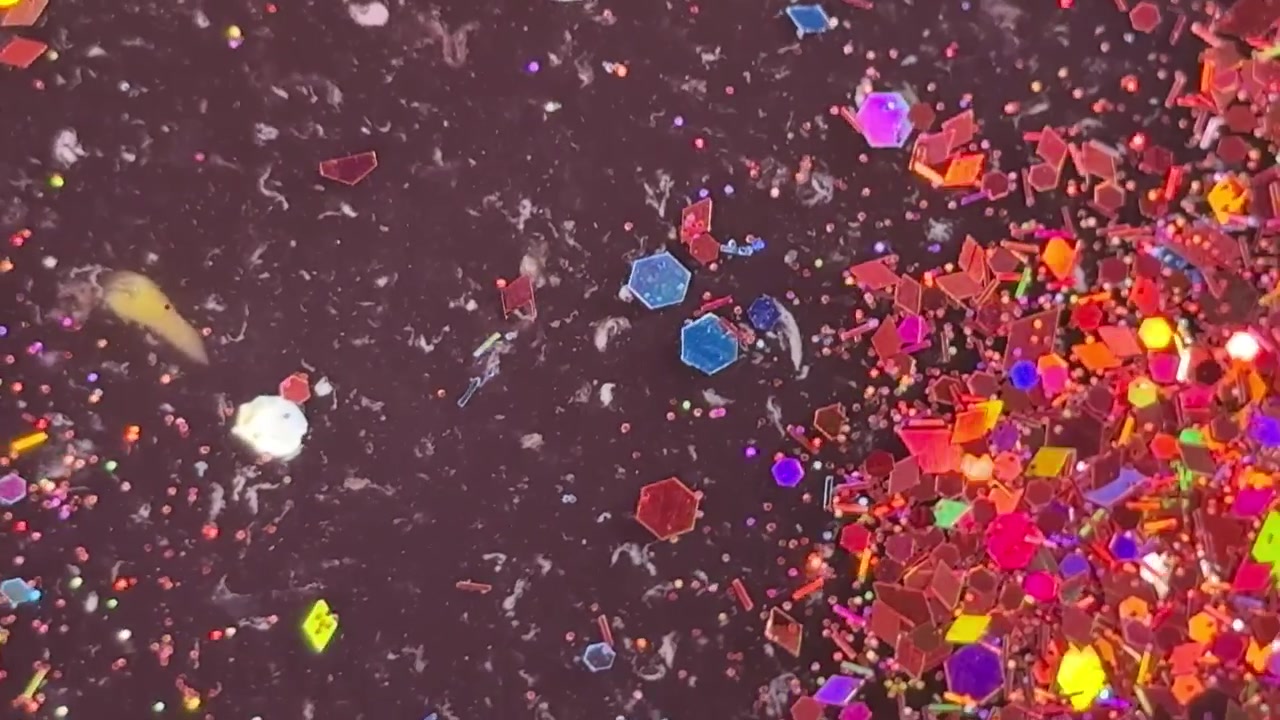 Particelle di Glitter Colorate in Primo Piano