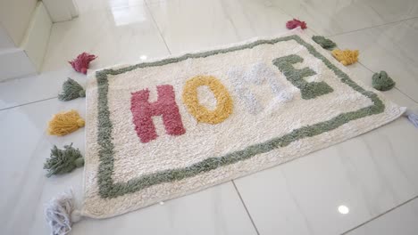 colorful 'home' doormat