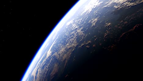 una vista increíble del planeta tierra desde el espacio. un bucle sin costuras. ultra alta definición. 4k. 3840x2160.