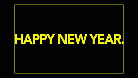 Happy-New-Year-text-in-frame-on-black-modern-gradient