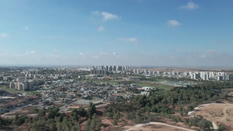 new neighborhood buildings with lake at southern district city at the state of israel named by netivot