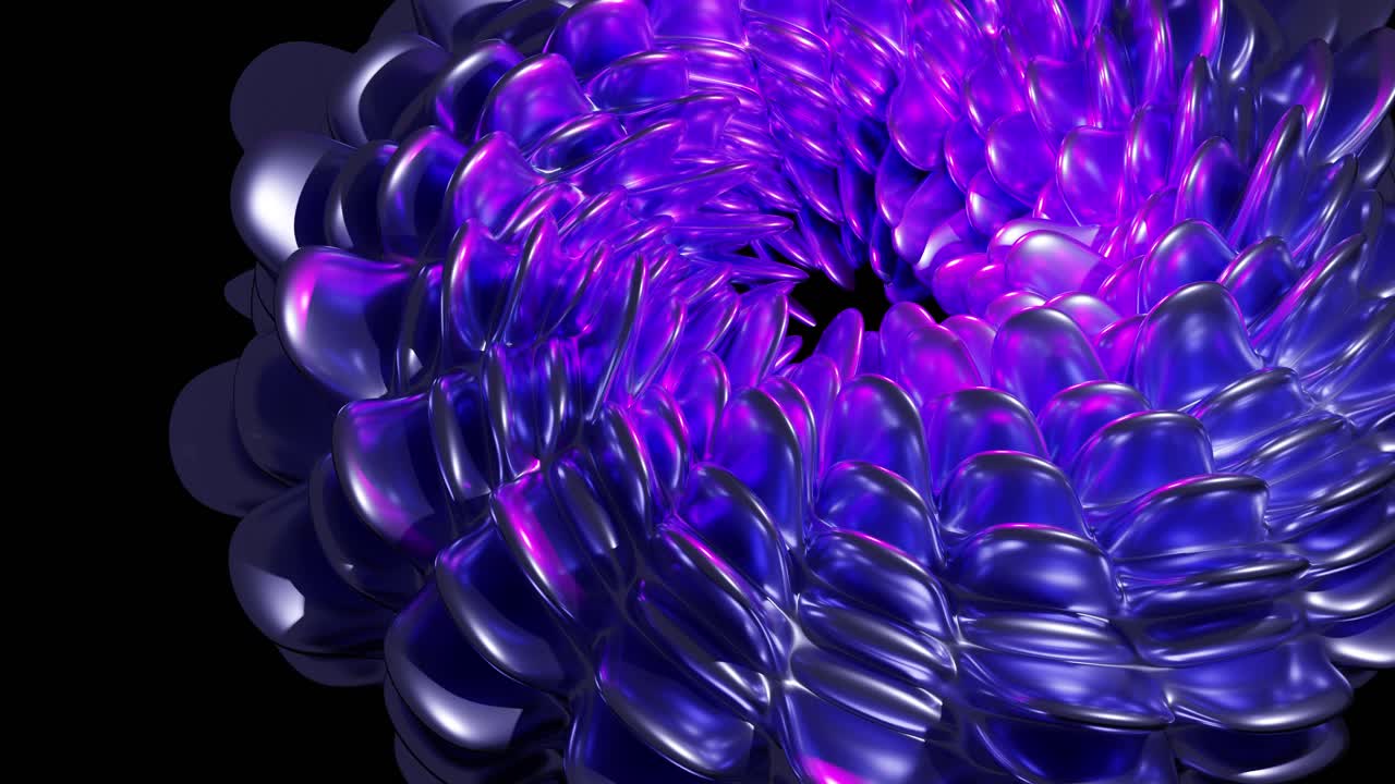 Abstract 3D Floral Spiral