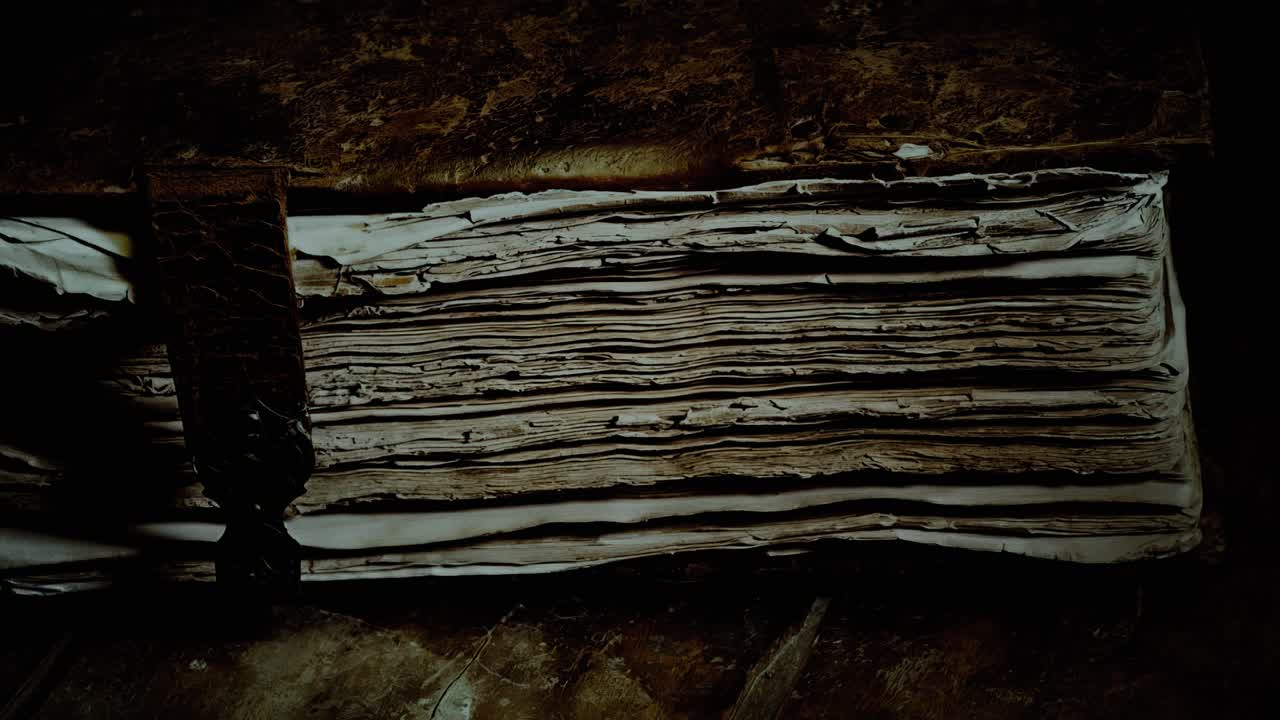 Libro antico nell'oscurità