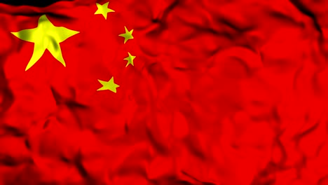 bandera china - haciendo bucles, agitando