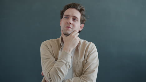 man pondering