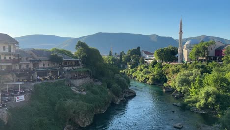 mostar old town city bridge bosnia and herzegovina balkan balkans country stari most