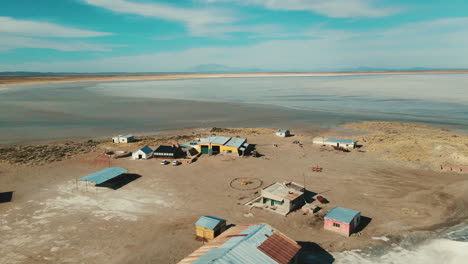 panoramic image of salinas del diamante in mendoza, argentina