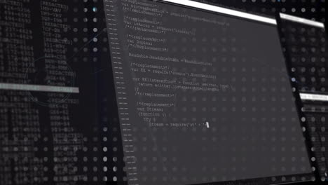 animación del procesamiento de datos digitales sobre un fondo negro