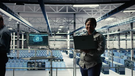 data center technician deploys machine learning software on infrastructure