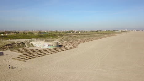 bunker on the beach of the spanish civil war