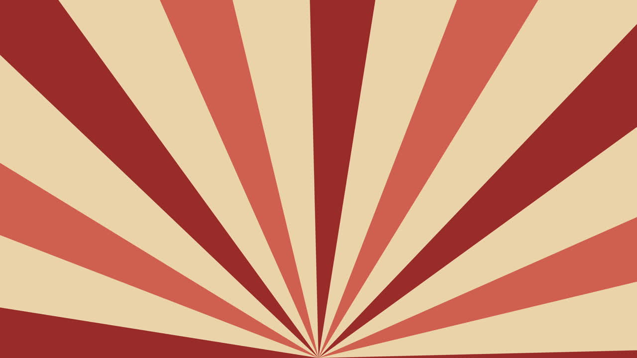 動態紅色和米色放射狀旭日圖案背景