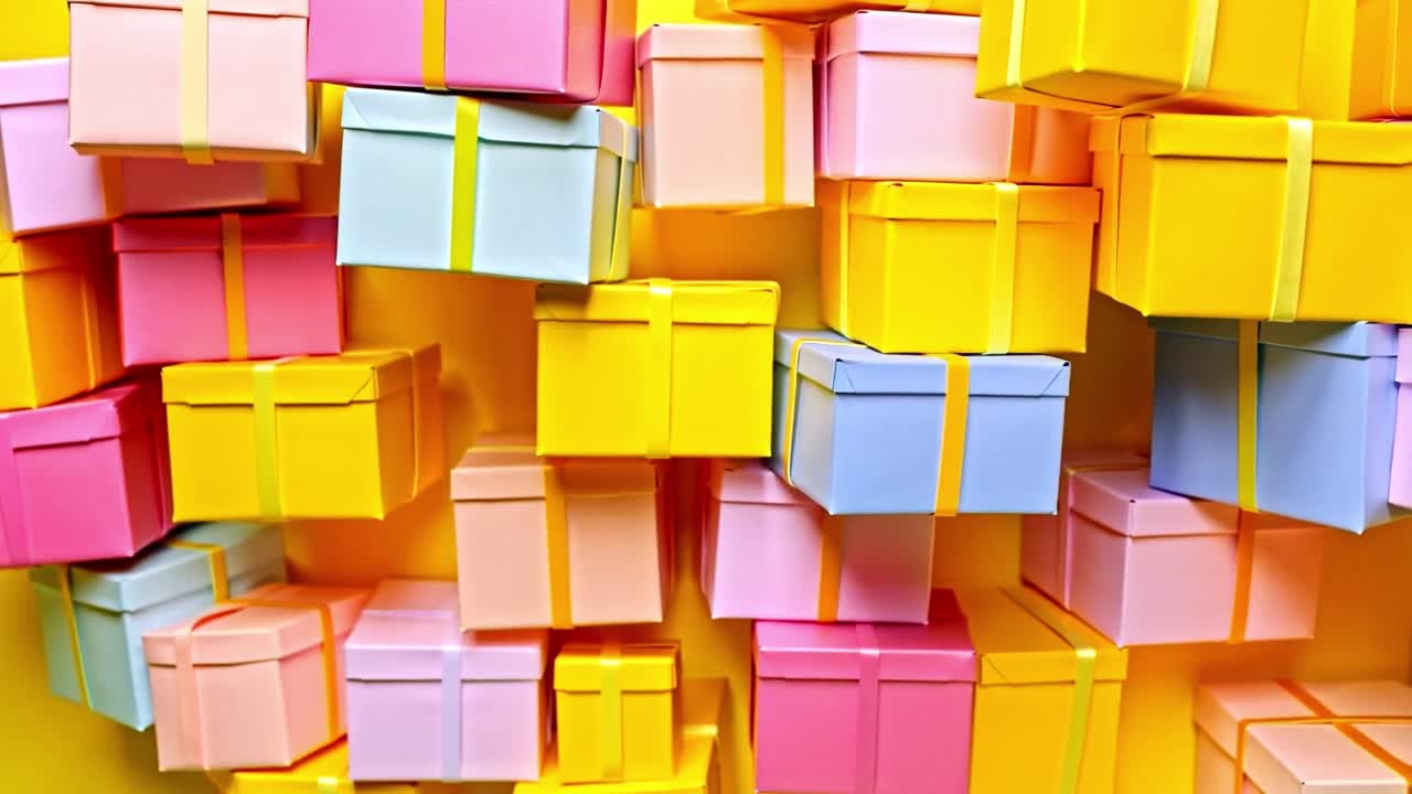 Colorful Stack of Gift Boxes