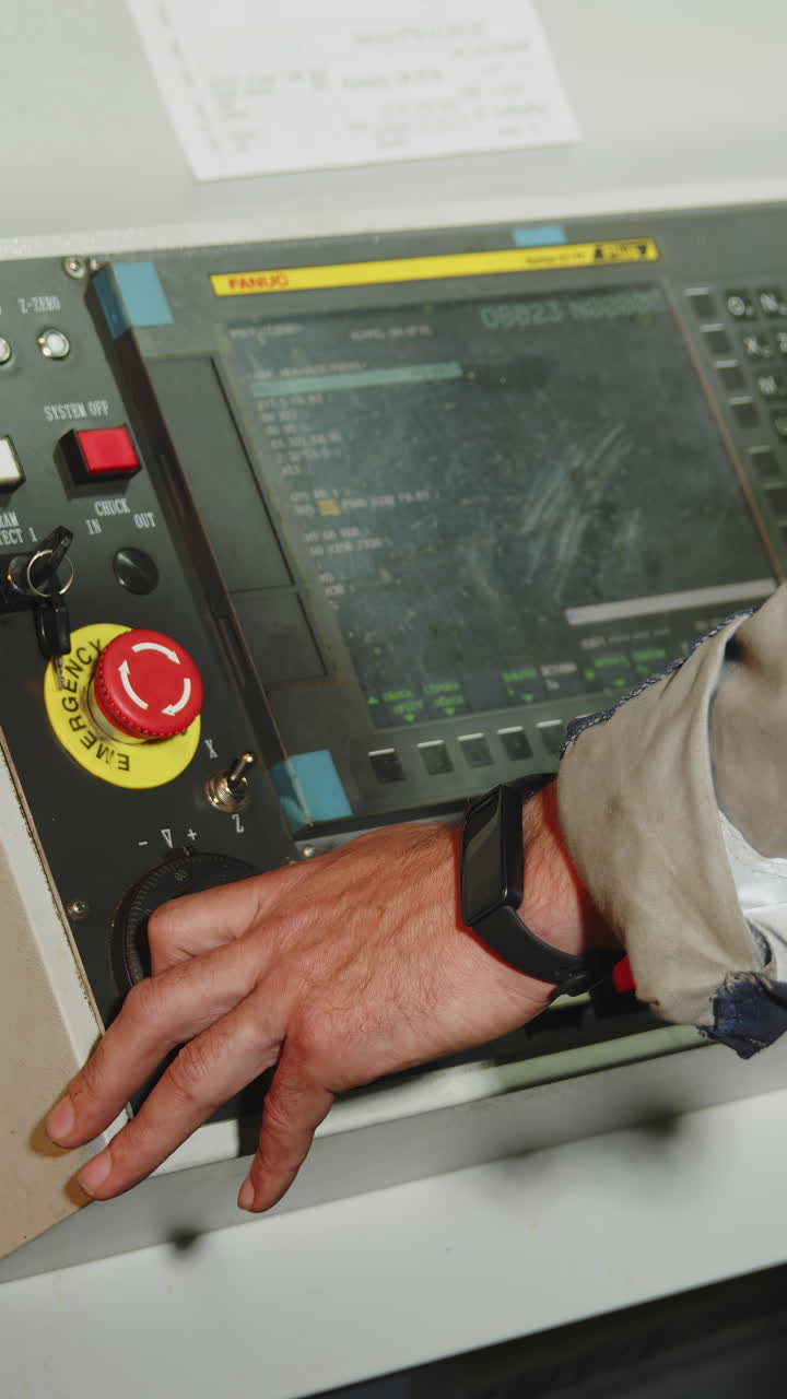 Person Operating Industrial Machinery