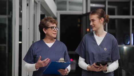 two nurses in conversation