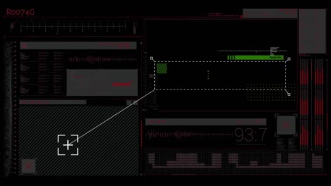 Data processing on black background