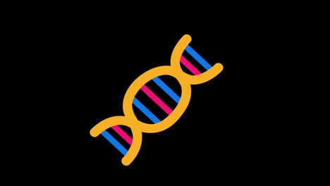 DNA-Strang-Wissenschaftsmolekül-Design-Symbol-Konzept-Loop-Animationsvideo-Mit-Alphakanal