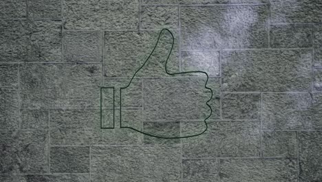 Thumbs-down-neon-sign-on-brick-wall-4k