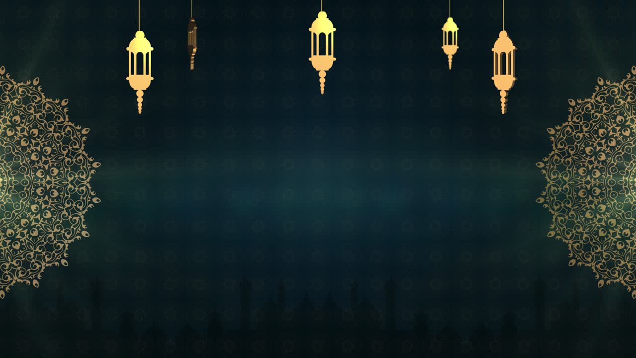 Ramadan Greetings: Islamic Floral & Lantern Background