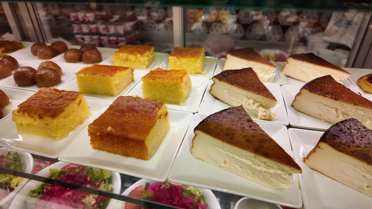 Variety of Turkish Pastries and Cheesecakes