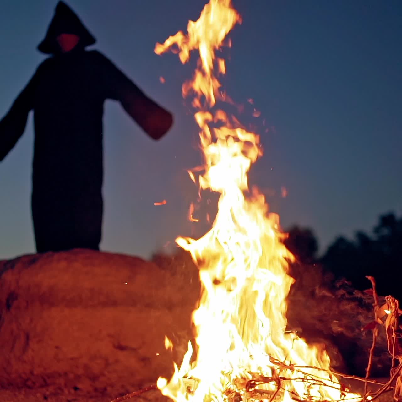 Terrible witch in the forest