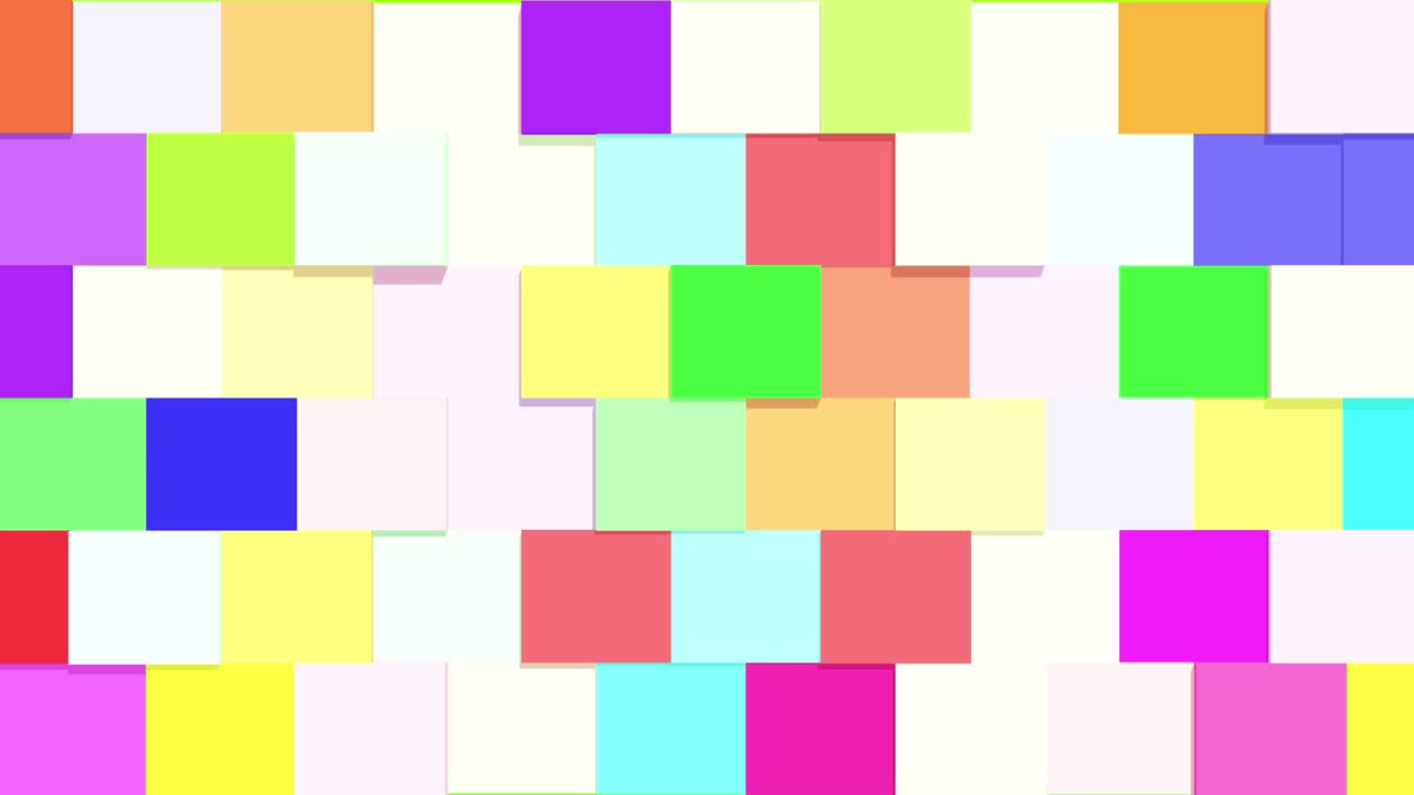 다채로운 기하학 모양의 상자, 부드럽게 움직이는 이없는 움직임은 어린이 교육의 배경으로 사용할 수 있습니다.