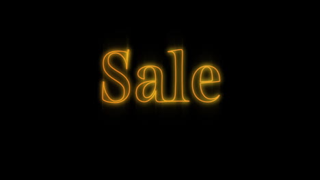 tabla publicitaria de neón de venta amarilla emergente
