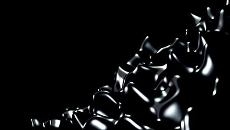 abstract black liquid wave moving technology background 3d rendering