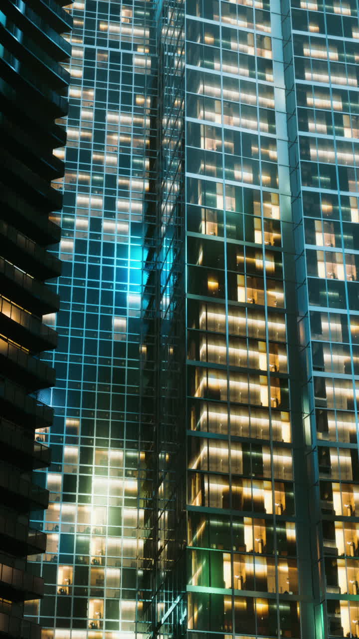 horizonte de la ciudad moderna por la noche