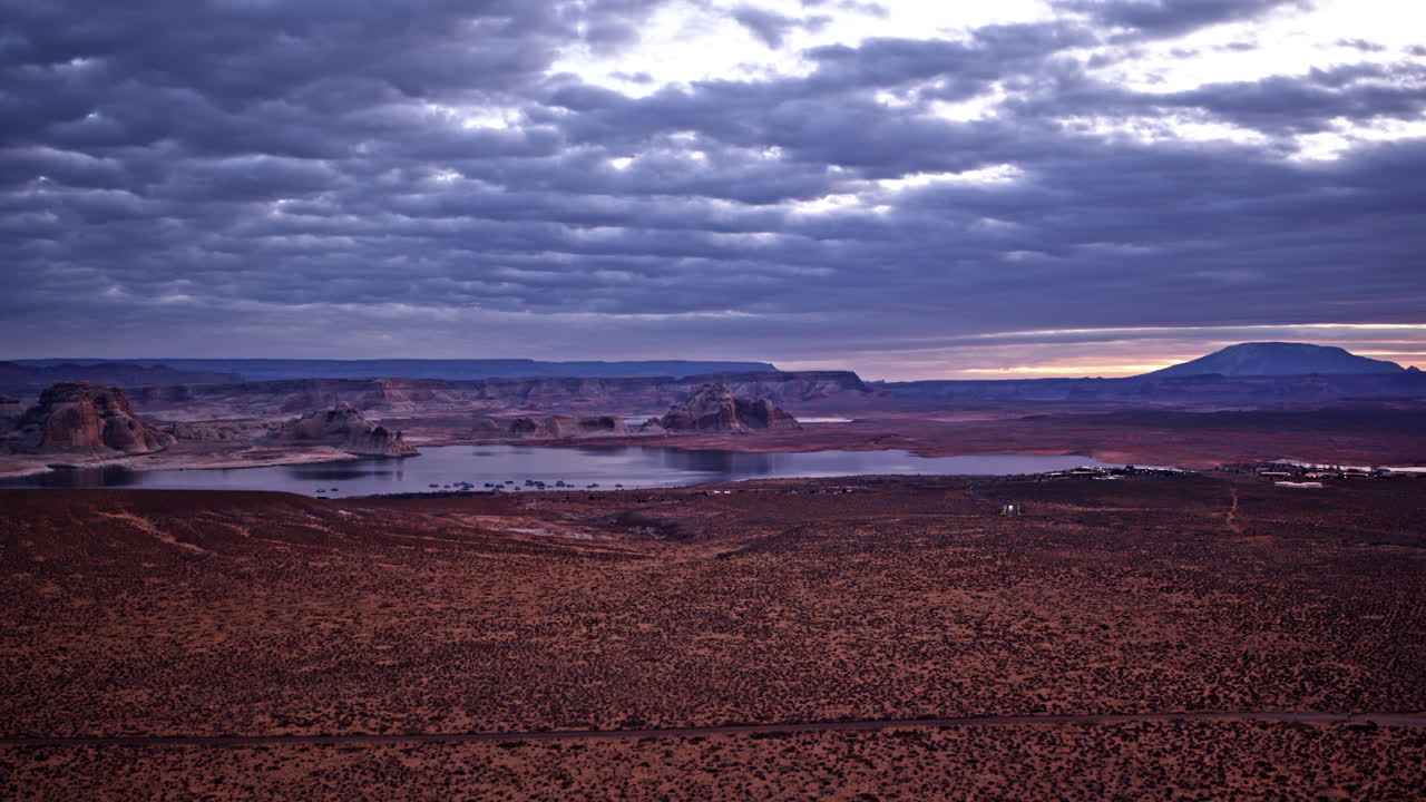 From the sky, the landscape becomes abstract—a swirl of color and form in the heart of the desert.