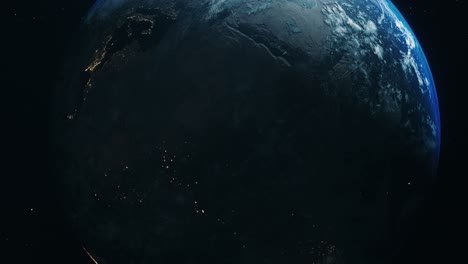 blue earth in open space