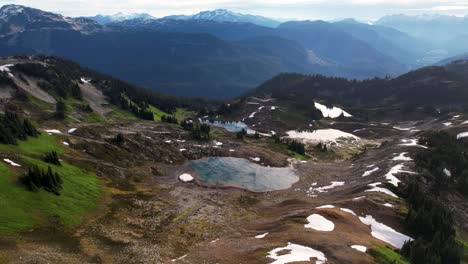 mountain alpine lakes reflection in canada