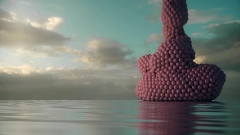 abstract animation with pink goop.