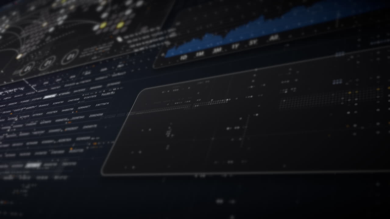visualizzazioni di dati dinamici per infografiche aziendali, grafici animati e intuizioni basate sui dati per un modello di riunione aziendale. esplorare il mondo del trading, delle borse e delle criptovalute