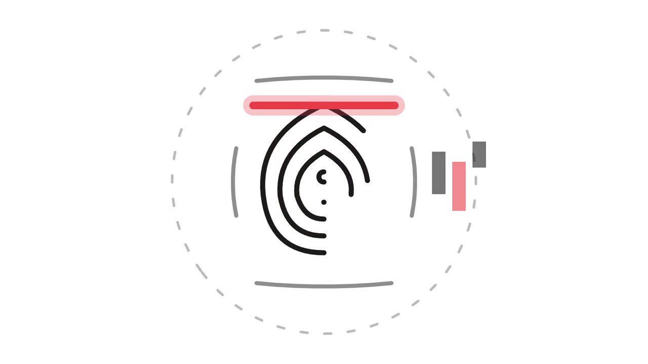 Animated Fingerprint Scanning Process with Digital Interface