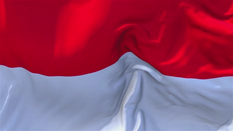 121 bandera de indonesia agitando en el viento animación en cámara lenta 4k textura de tela realista bandera suave