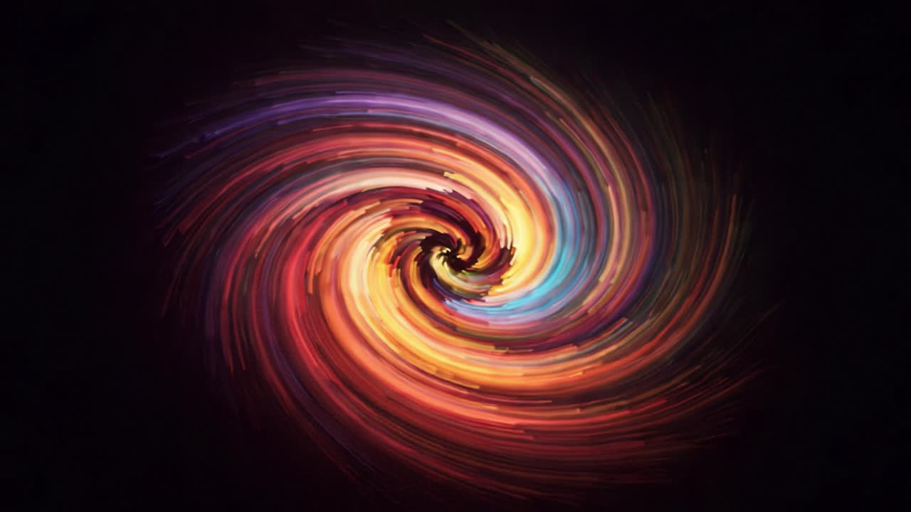 A Spectacular Visual Journey Through a Vibrant Swirling Galaxy of Colors Captured in Motion, Showcasing the Dynamic Beauty of Cosmic Patterns and Motion Effects
