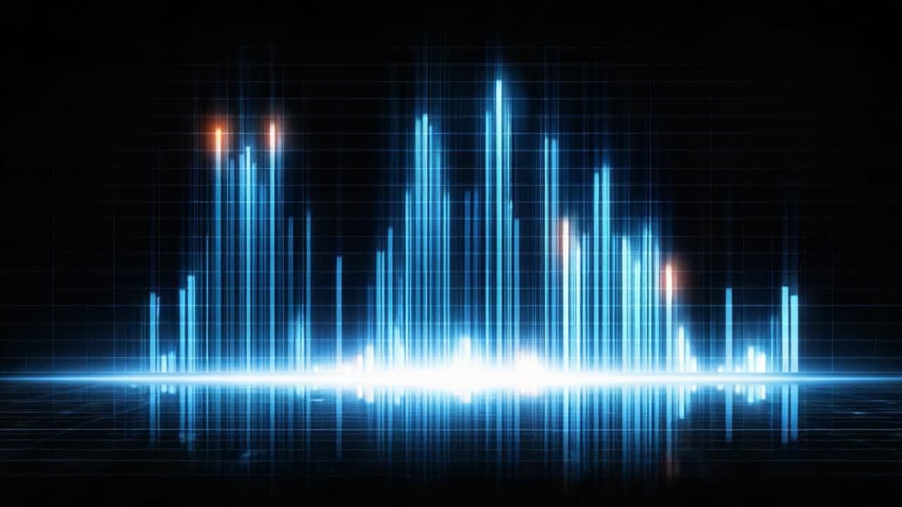 Dynamic Data Visualization: An Engaging Look at an Upward Trend with Vibrant Colors in a Futuristic Graph Displaying Insights and Analysis