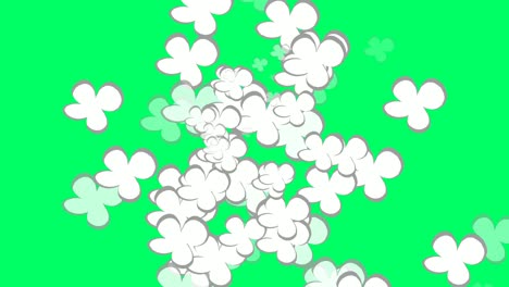 Flat-style-cartoon-Flower-animation-on-green-screen-4K