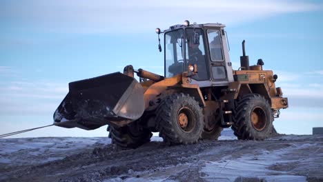 heavy equipment operating in winter conditions