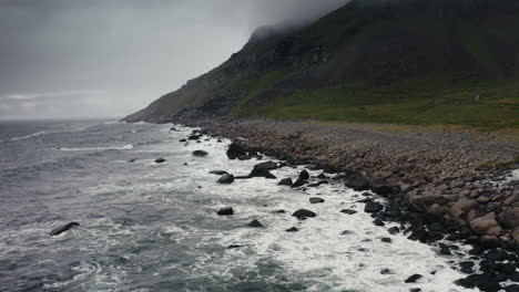 lofoten islands aerial landscape