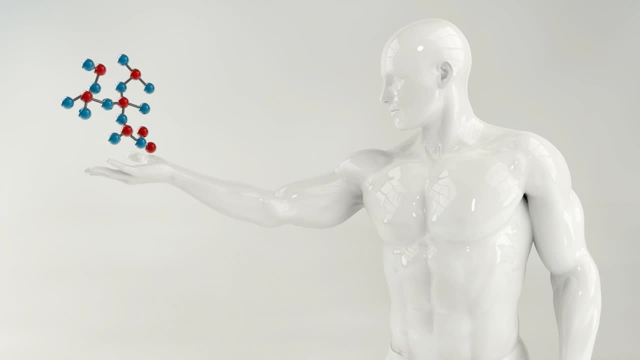 원자 또는 dna 입자의 분자 배경