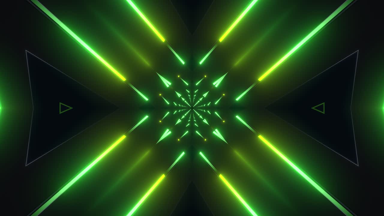 tunnel verde neon e giallo