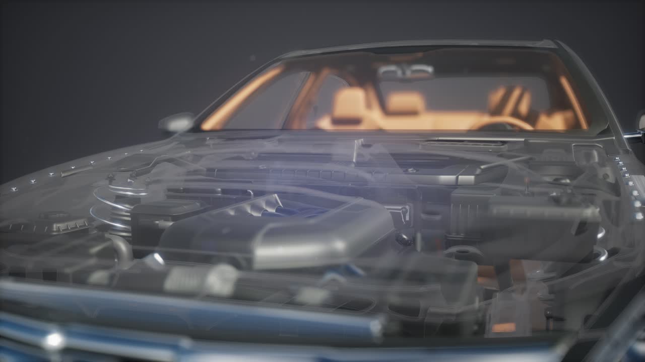 motores de automóviles detallados y otras piezas